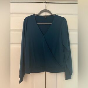 Banana Republic teal wrap top